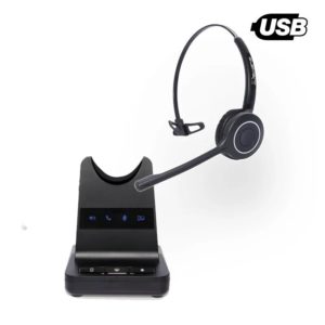 image of microsoft element monaural wireless headset for pc desk phone and mobile phone