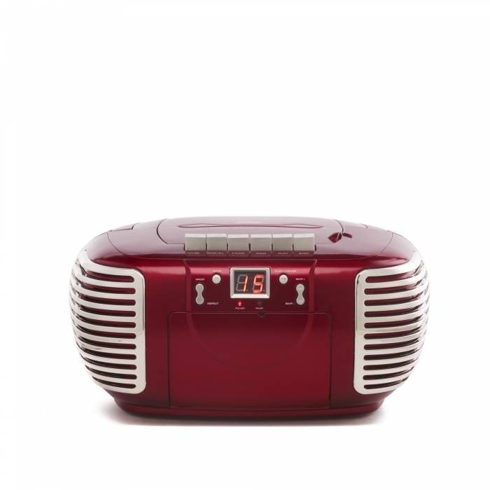 GPO PCD 299 CD Radio Cassette Player in red