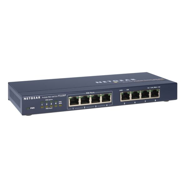 NETGEAR ProSafe FS108PAU スイッチングハブ Netgear ProSafe 8 Port 10/100 Switch - PMC Telecom