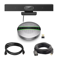 Project Telecom | Professional HD 1080p Webcam | Premium | Noise Cancelling USB | Bluetooth Speakerphone Bundle | Conference Room Cable Kit