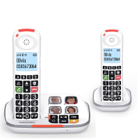 Swissvoice Xtra 2355 - Amplified Big Button DECT Cordless Phone with Answering Machine - Duo