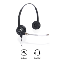Project 201 Binaural Voice Tube Office Headset
