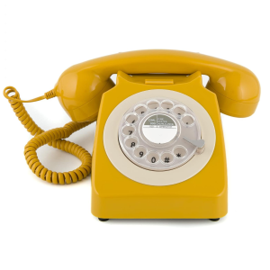 GPO 746 Rotary Dial Telephone - Mustard