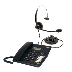 Alcatel Temporis 580 Corded Telephone + JPL 100-PM Headse